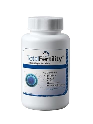 Total Fertility Advantage for Men by Trusted Science | Optimizes Sperm Count Motility and Morphology | Includes L-Carnitine, Lycopene, CoQ10, PQQ, Folate, N-Acetyl Cysteine | 180 Capsules