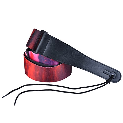 Guitar Strap For Acoustic - Vintage Strap For Classical And Electric Guitars Adjustable Soft Polyester Cotton Strap With Free Guitar Picks (Sunset) #TOP1