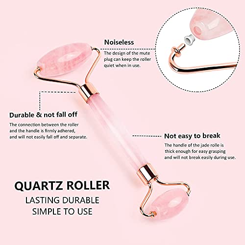 image for GEHARTY Jade Roller for Face and Gua Sha Scraping Massager Set - 100% 