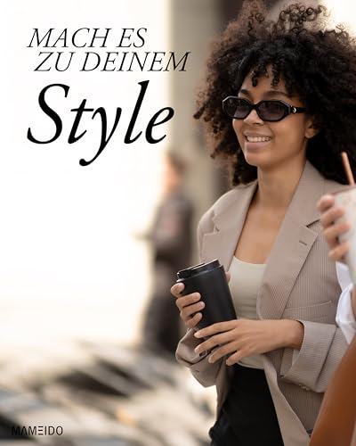 Foto von MAMEIDO Thermobecher 350 ml, dichter Kaffeebecher to go aus Edelstahl doppelwandig isoliert, auslaufsicher, Coffee to go Becher warmhaltend (Rich Black)