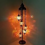 Turkish Moroccan Tiffany Style Glass Mosaic Floor Lamp Night Light - MC19 X 5 Bulb Floor Lamp