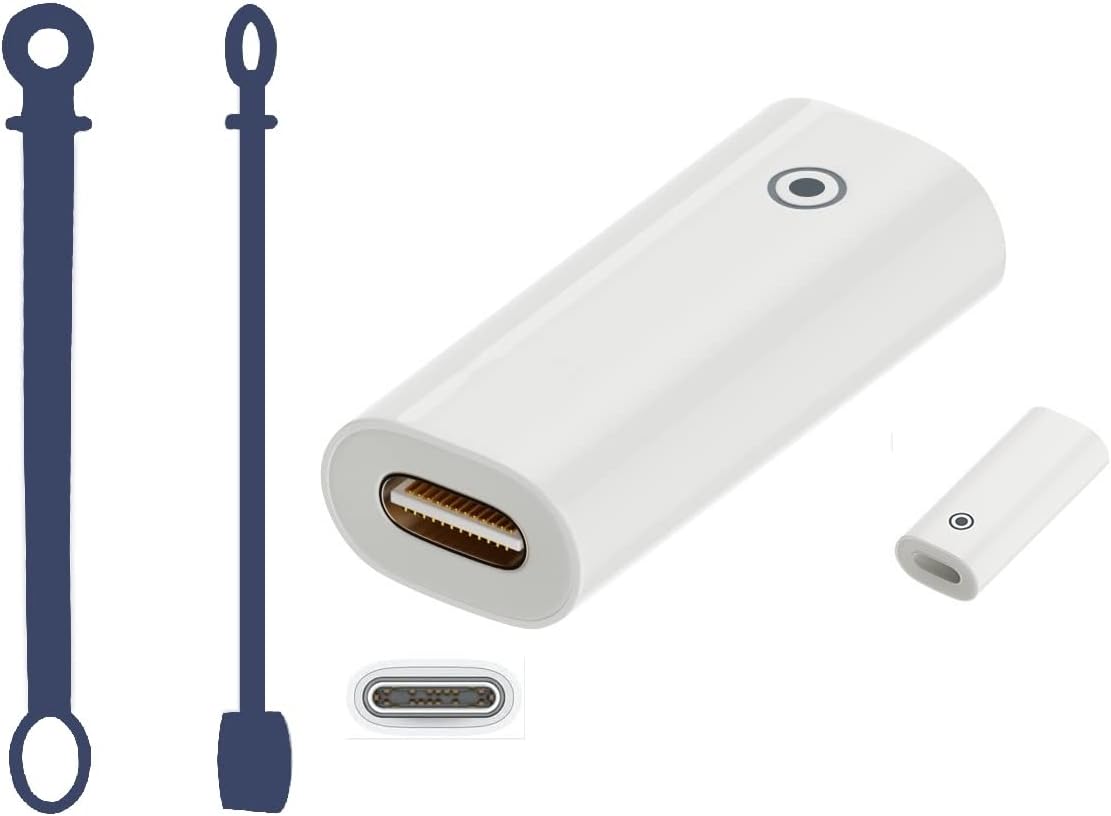 Charging Only, Not Support Pairing (USB-C to Pencil Adapter), USB C to Pencil Adapter Compatible for Charging Pencil (1st generation) with USB-C Cable, iOS Female to Type-C Female Adaptor Charger