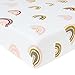 LifeTree Spannbetttücher für Babybett Kinderbetten, 60 x 120 cm, 100% Baumwolle, Weiche Atmungsaktives Spannbetttuch für das Kinderbett / Babybett, Regenbogen Design