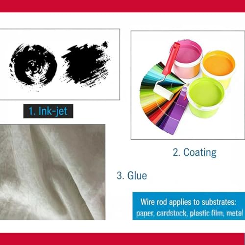 Handheld Ink Scraping Tool, Stainless Steel Wire Bar Coater, Precise Wet Film Applicator for Varnishes Glue Paint Ink Cosmetics