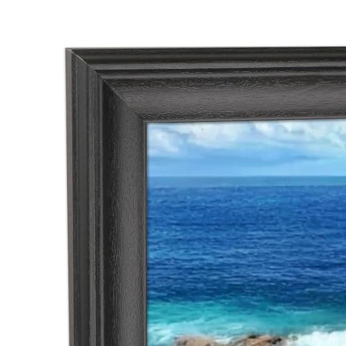 RQLZKNSY 13x34 Picture Frame Solid Wood Black 13x34 Inch Panoramic