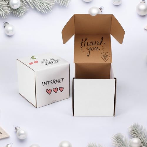 Image of ZBEIVAN 5x5x5 White Small Shipping Boxes, 30 Packs Corrugated Cardboard Mailer Boxes for Packaging Small Business Mailing Gifts Wrap Boxes with Lids