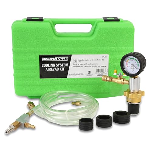 Image of OEMTOOLS 27066 Coolant System Refiller Kit, 3 Adapters | Remove Air Trapped in Cooling System, Test Radiator and Heating Core Lines for Leaks | Fits Radiator Necks and Coolant Reservoirs