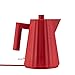 Alessi Plissè MDL06/1RUK - Bollitore Elettrico di Design in Resina Termoplastica, Presa Inglese, 100 cl, Rosso
