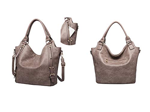 Bolso Tote para Mujer de Cuero PU Color Caqui Grande miniatura 6