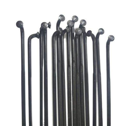 Rayons vélo J-Bend noirs calibre 14 en acier inoxydable 263-302mm
