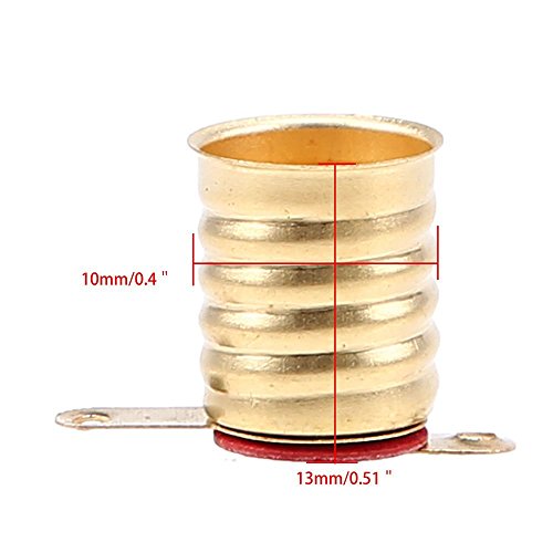 E10 Bulbs Socket, GOODCHANCEUK 20Pcs Copper Lamp Screw Base for Electronic Projects