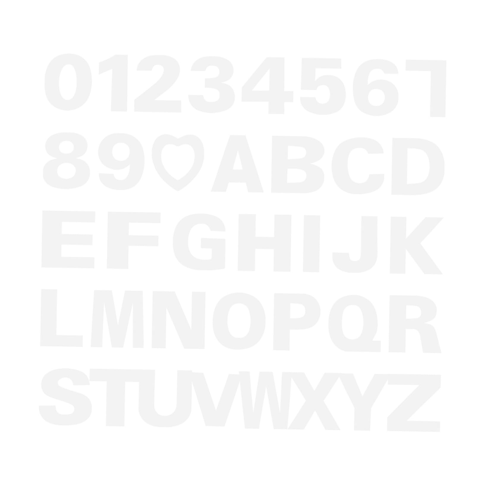 Stencil Bianco 37 e Pezzi Torte per Numeri Lettere Pet | Bakery e DIY Cake Making, Forme Numero e Alfabeto, Facile Usare e Riporre