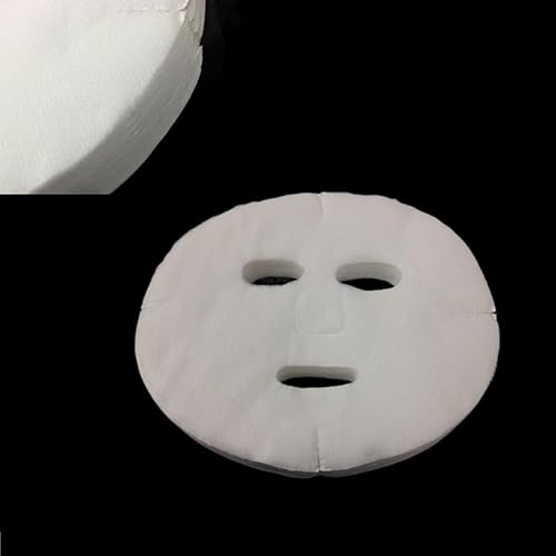 Miniatura 3 de Hojas de papel precortadas de algodón para mascarillas faciales con 100 piezas de papel de máscara de ojos, papel de fibra para el cuidado de la