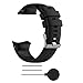 MOTONG Compatible for Polar Vantage V Replacement Band Silicone Replacement Wrist Band Strap For Polar Vantage V (Silicone Black)