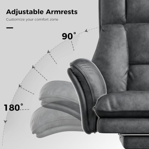 Big and Tall Office Chair, Flip Armrests for Pets & Cross Legged Sitting — view 7