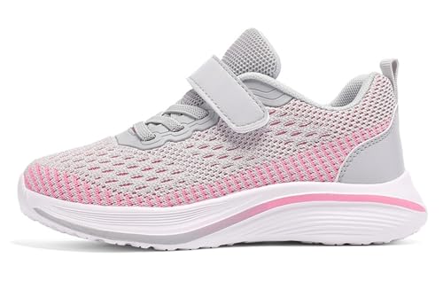 LLTMALL Kids Hook and Loop Slip-On Sneakers Breathable Gym School Sport Shoes2