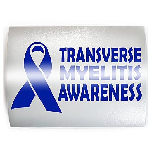 Transverse Myelitis AWARENESS Blue Ribbon - PICK YOUR COLOR & SIZE - Vinyl Decal Sticker E