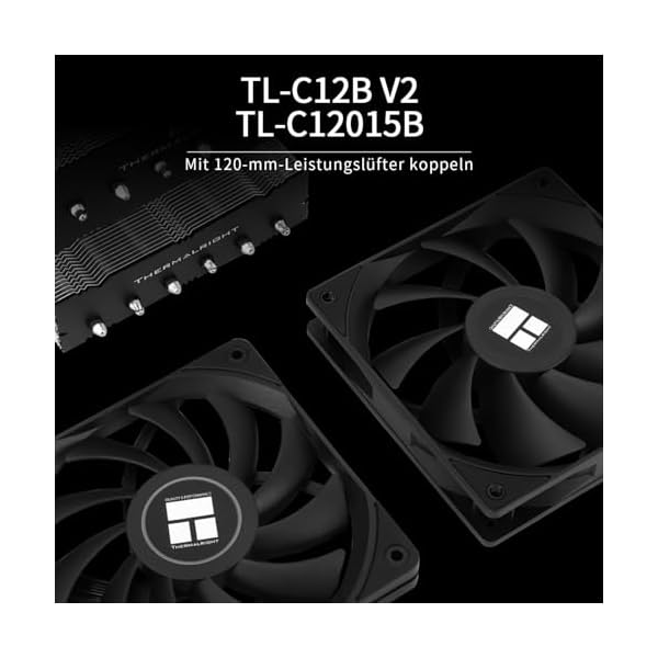 Thermalright Royal Knight 120 SE - Ventilador para CPU (6 tubos de calor, doble ventilador PWM de 12 cm, RAM sin obstrucción, para Intel LGA 1150/1151/1200/1700/1851; AM4/AM5, refrigeración de torre - Image 5