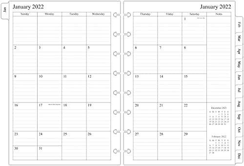 Buy 2022 Monthly Planner Refill For 8 Disc Junior Size Discbound buy-2022-monthly-planner-refill-for-8-disc-junior-size-discbound