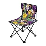 RunningBear Skulls Camping Chair for Adults Folding Chair Compact Camping Chair Outdoor Chair for Outside Outdoor