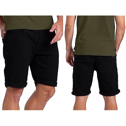 Rough & Tough Men's Stretch Slim Fit Denim Shorts Cover