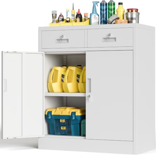 BESFUR Metal Locking Storage Cabinet with Shelves