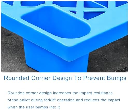 Lightweight Plastic Storage Pallet with Breathable Polyethylene Grate - Ideal for Garage, Warehouse, Supermarket & Basement – (40x50cm/16x20in) Efficient Storage Solution