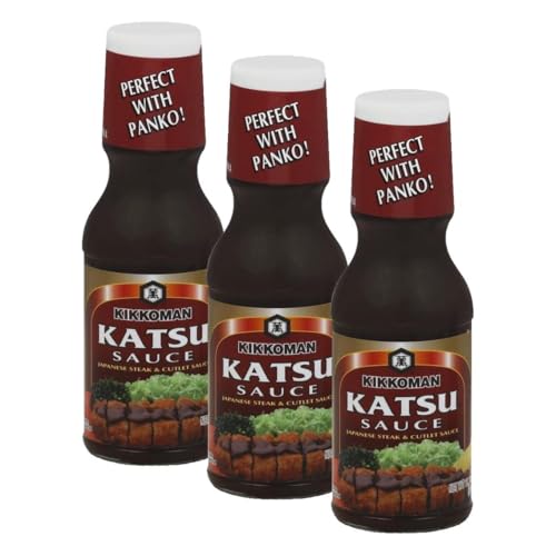 Kikkoman Tonkatsu Sauce, Glass Bottles, 11.75 Ounce (Pack of 3)