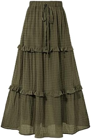 BTFBM Women's Long Summer Skirt 2025 Elegant High Waist Cocktail Party Wedding Guest Dress Flared A-Line Midi Skirts