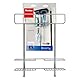 Metaltex Türregal Broomy-für Besen und Putzmittel, Draht Polytherm beschichtet, silber, 12.5 x 30.1 x 46.3 cm