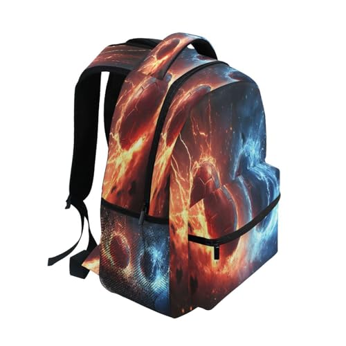 Magical Volleyball Backpack for School Boys Girls Adults Kids Bookbag Laptop Bag 15L2