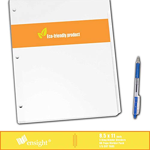 Ensight-3-Ring-Binder-Dividers-with-Reinforced-Edge-15-Cut-Tabs-Letter-Size-3-Hole-Punch-Section-Index-Dividers-for-Binders-White-100-Page-Divider-Pack