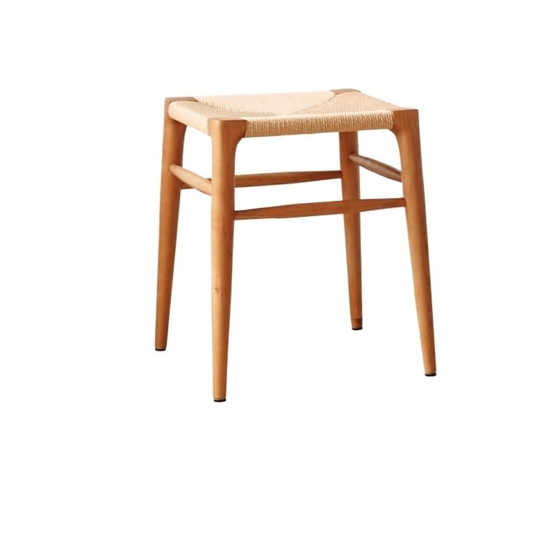 Banc à chaussures en bois massif de noyer noir, modèle fait main avec tabouret bas (A)