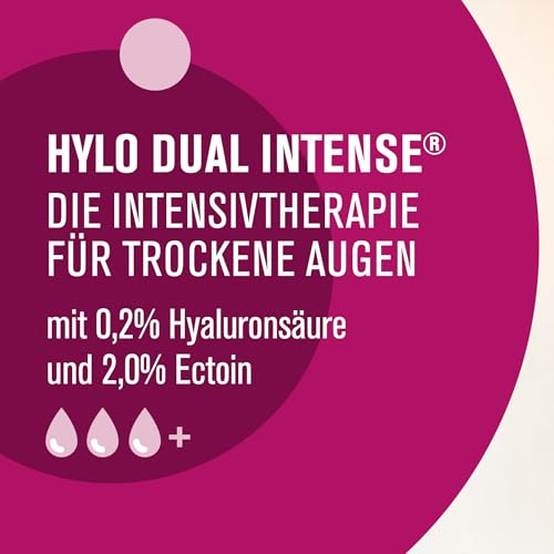 HYLO DUAL INTENSE Augentropfen bei trockenen Augen, intensiv, mit Hyaluronsäure und Ectoin, 10 ml, Lösung
