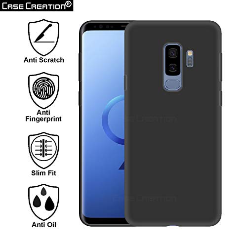 Image of Case Creation Luxurious OG Series for Samsung Galaxy S9+ Case Cover,Anti-Dirty Slim Case Frosted Matte Cute Candy TPU Raised Bezel (Splash of Color) Back Cover for Samsung S9+ -Black