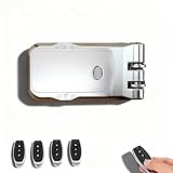 JIAN BOLAND Hidden Door Lock, Remote Door Lock with Keyless Entry, Electronic Deadbolt with 4 Remotes for Anti-Theft Home Security, Easy to Install