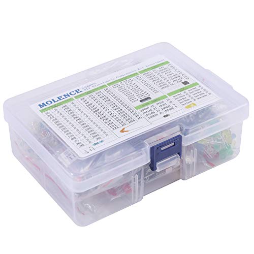 Molence DIY Electronics Components Kit Assortment 1200PCS, Diode, Triode, Metal Film Resistance, Aluminum Electrolytic Capacitor, Ceramic Chip Capacitor for Arduino UNO MEGA2560 Raspberry Pi MCU - Thumbnail 6