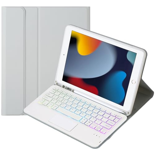 Keyboard Cover Case for iPad 10.2" (iPad 7th Generation | 8th Generation | 9th Generation), Wireless Bluetooth Keyboard Folio Ca