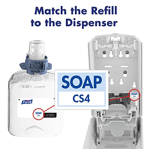 Image of PURELL CS4 Manual Soap Dispenser, White, for 1250 mL PURELL CS4 Healthy SOAP Refills (Pack of 2) - 5130-01 - Manufactured by GOJO, Inc.