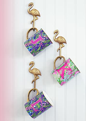 Lilly-Pulitzer-Initial-Ceramic-Coffee-Mug-14-Oz-Tea-Cup-Cute-Mug-with-Gold-Handle-and-Gift-Box-K-Coming-In-Hot