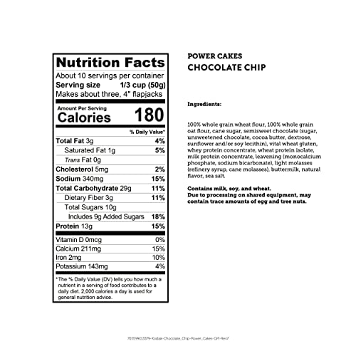 Kodiak Power Cakes, Pancake & Waffle Mix, Chocolate Chip, High Protein,100% Whole Grains (Pack Of 6) #TOP7