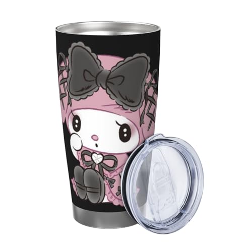 マイメロディ マグカップ コーヒーカップ コンビニカップ 保冷 保温 タンブラー ステンレス製 真空断熱マグ 蓋付き 持ち運び 直接ドリップ 車用 誕生日プレゼント 600ml