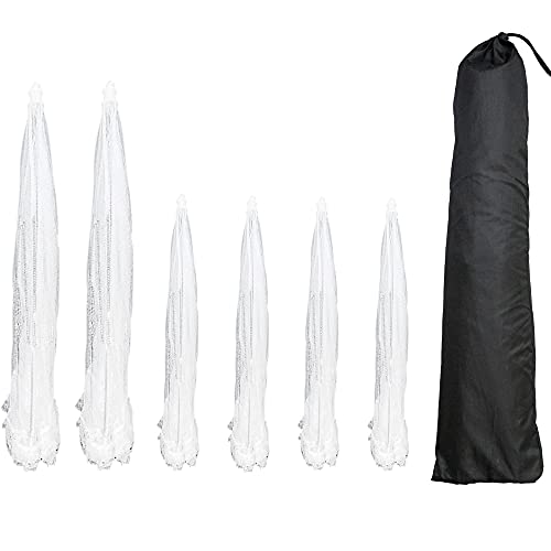 Simply Genius Mesh Food Cover Set, 2 Jumbo (47”X26”) & 4 Large (17”X17”) Pop-Up Food Tents/Food Covers For Outdoors, Reusable And Collapsible, Food Nets, 6 Pack #TOP6