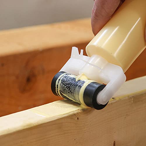DCT Wood Glue Roller Applicator Bottle – 8 oz Ounce Wood Glue Bottle with Wood Glue Applicator Roller Dispenser & Cap