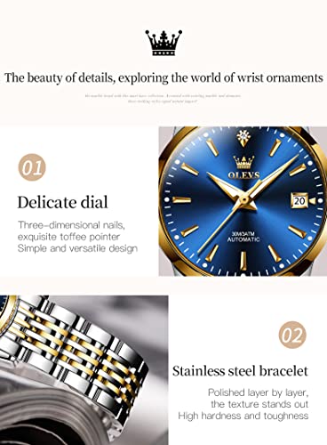 Montres mécaniques automatiques OLEVS cadeau Saint-Valentin