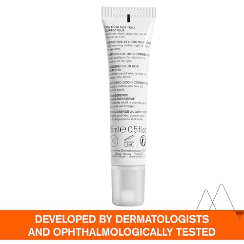 Uriage DéPiderm Contorno Occhi Con Vitamina C E Destran Solfato - Per Le Occhiaie Scure, Borse, Zampe Di Gallina - Non Profumato - 95% Di Ingredienti Di Origine Naturale - 15Ml - 2