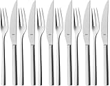 Silit Trend Steakbesteck Set 12-teilig, poliert, qualitatives Crominox: Edelstahl 18/10, geschmiedete Messer, Klingenstahl rostfrei mit Wellenschliff, robust, langlebig, spülmaschinenfest