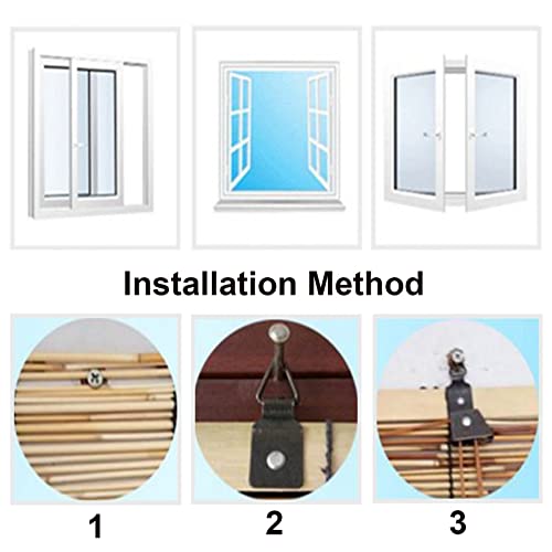 Natural Roller Blinds Reed Curtain Grass Blinds Hand-Woven Shading Sunscreen Customizable Waterproof Moisture-Proof Suitable For Outdoor Indoor Partition Sunshade (Size : W95Xh100Cm(37X39)) #TOP6