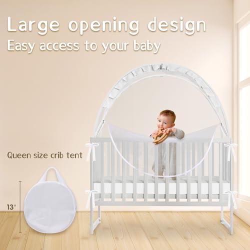 Crib Tent with Self-Locking Zipper