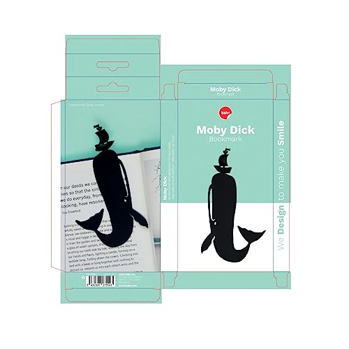 Balvi Segnalibro Moby Dick Colore Nero Ispirato al...